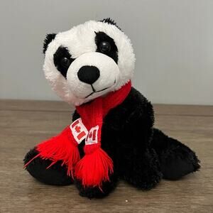 Panda‎ Bear with Canadian Flag Scarf Plush
